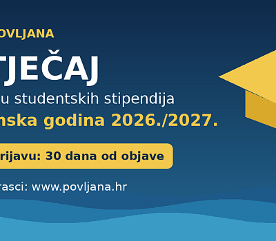 natjecaj stipendije povljana 2026 2027
